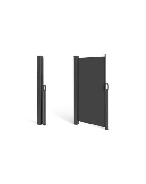 Paravent rétractable occultant gris anthracite - 400xx180 cm