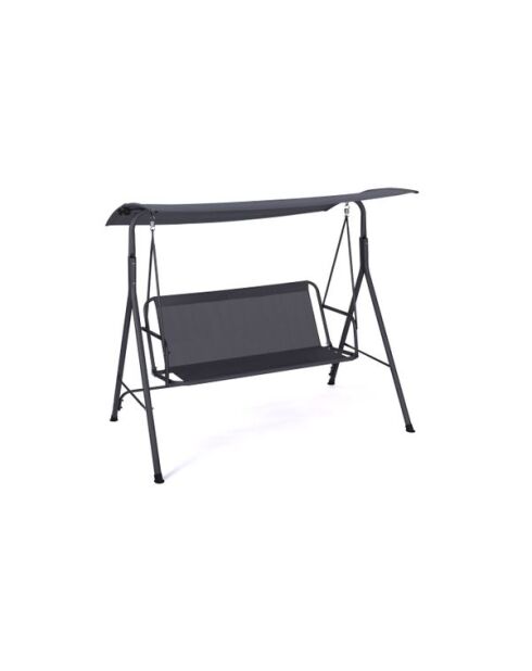 Balancelle de jardin textilene grise - 170x120x154?cm
