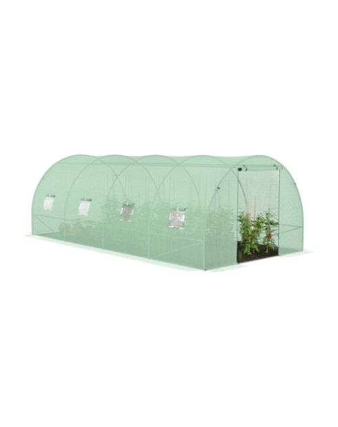 Serre de jardin gamme maraichère bâche renforcée verte - 600x300x200 cm