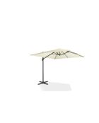 Parasol 360° carré avec housse gris anthracite/crème - 300x300x260 cm