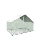 Enclos extérieur grillagé Eco 6m² gris/vert/noir/blanc