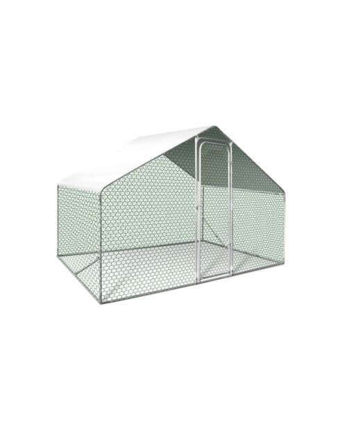 Recinto ecológico de malla exterior de 6 m² gris/verde/negro/blanco