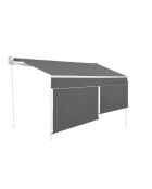 Store banne vertical Genova 3x2m gris - 300x200 cm