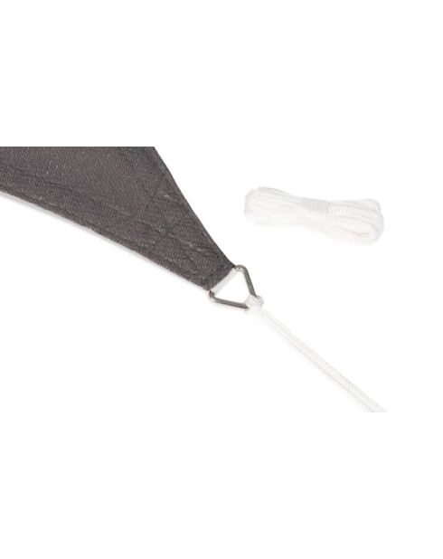 Voile d'ombrage rectangulaire gris - 4x3 m