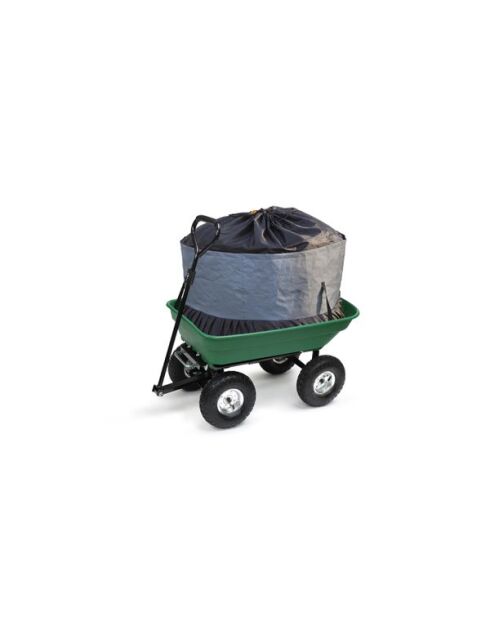 Carrello da trail 52L + borsa verde/nera 250L - 100x47x45/93 cm