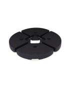 4 Dalles de parasol noires - 48x48x7.5 cm