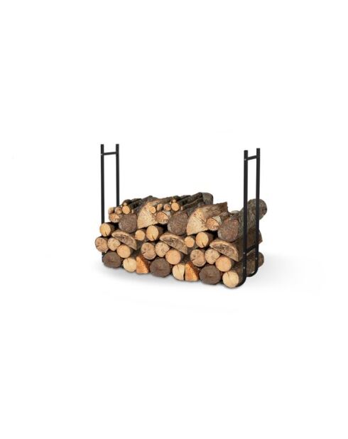 Serre bûches extensible sur pieds grande capacité noire - 95x60/120x24 cm