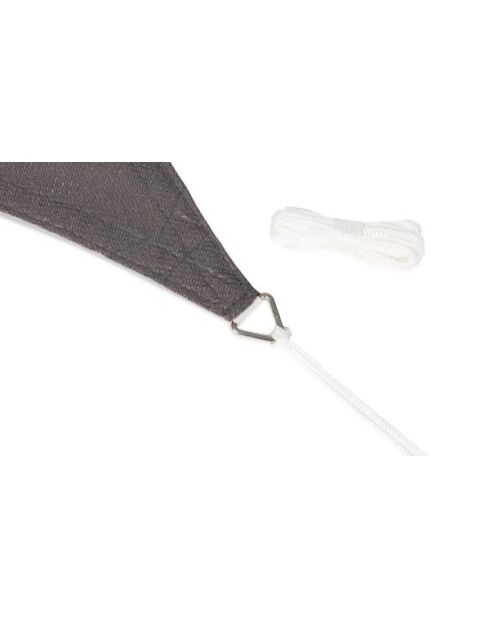 Voile d'ombrage triangulaire gris - 5x5x5 m