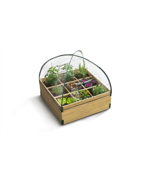 Serre-potager avec composteur bois/vert