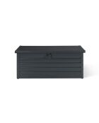 Coffre de rangement pour extérieur gris anthracite en acier galvanisé gris anthracite - 165x70x63 cm