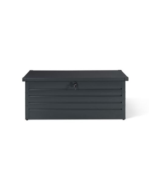 Coffre de rangement pour extérieur gris anthracite en acier galvanisé gris anthracite - 165x70x63 cm