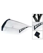 Marquise LED noire - 120x80 cm