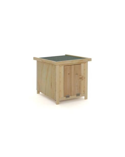 Poulailler Nichoir en bois avec toit relevable - 1 poule bois/gris