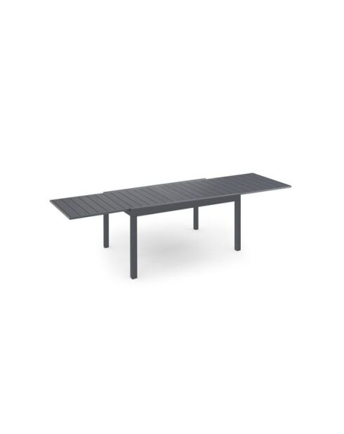 Table de jardin extensible en polywood 135-270cm gris anthracite - 135/270x80x73 cm