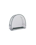 Serre d'hivernage demi-lune spéciale terrasse blanc transparent/vert - 200x80x170 cm