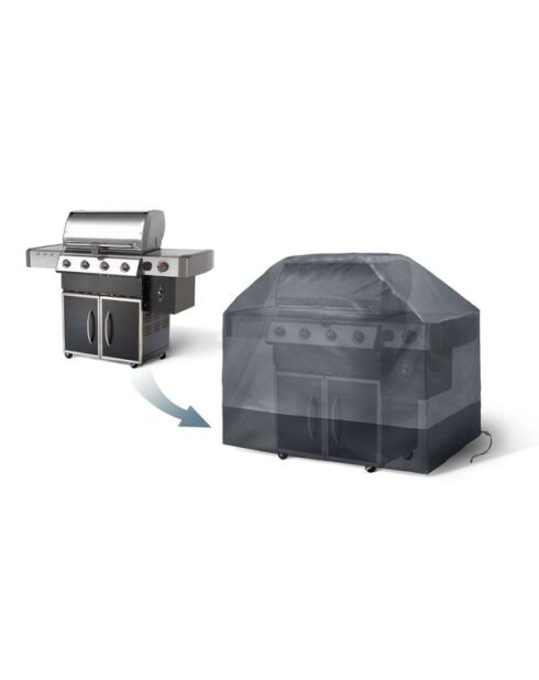 Housse de protection pour barbecue xxl gris/noir - 150x60x110 cm