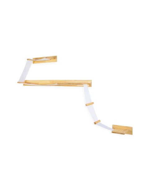 Composition Murale pour Chat bois/blanc