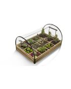 Serre de potager 12 compartiments aroma marron - 115x80x54 cm