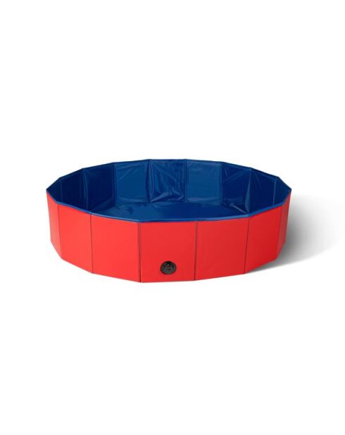 Piscine pour Chien 120 cm bleu/rouge