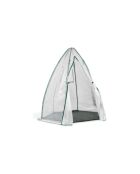 Serre d'hivernage Teepee blanc transparent/vert - 140x140x160 cm