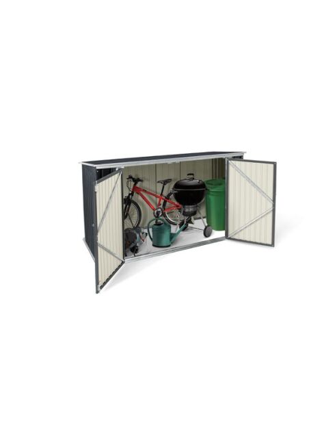 Abri à vélo gris - 176x105x130 cm