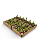 Serre de potager 12 compartiments aroma marron - 115x80x54 cm