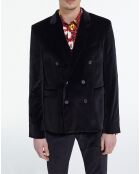 Veste en Velours Croisée noire
