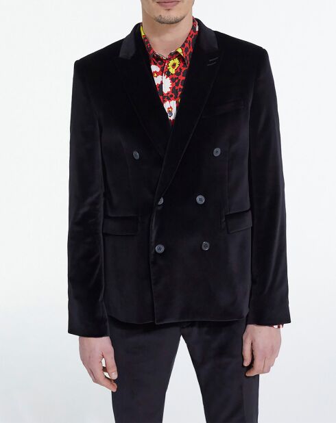 Veste en Velours Croisée noire