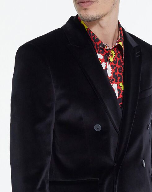 Veste en Velours Croisée noire