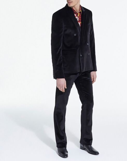 Veste en Velours Croisée noire