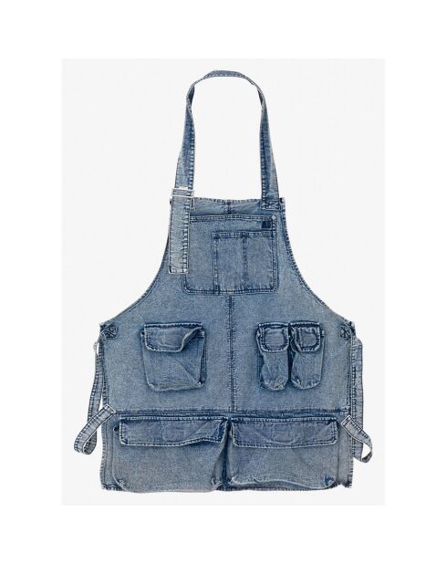 Tablier de jardinage en denim light bleach
