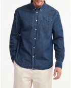 Chemise en denim bleu foncé