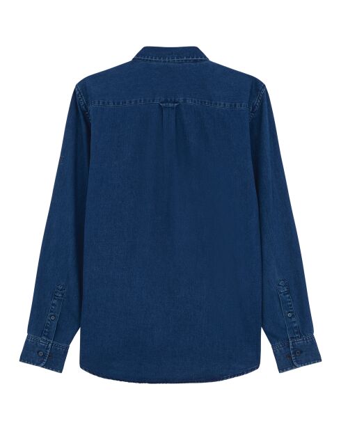 Chemise en denim bleu foncé