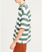 Polo rayé St vert gris