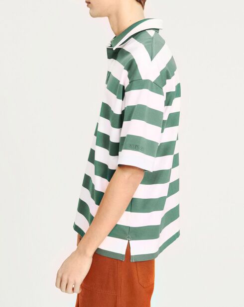 Polo rayé St vert gris