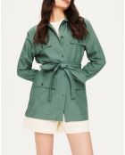 Surchemise ceinturée verte