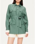 Surchemise ceinturée verte