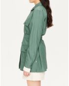 Surchemise ceinturée verte