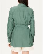 Surchemise ceinturée verte