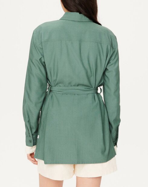 Surchemise ceinturée verte