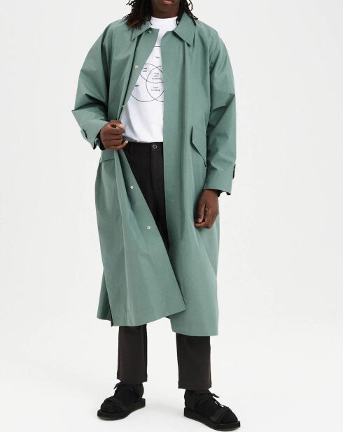 Trench Damenpam04 vert gris