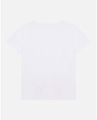 T-Shirt à motif en Coton Bio blanc