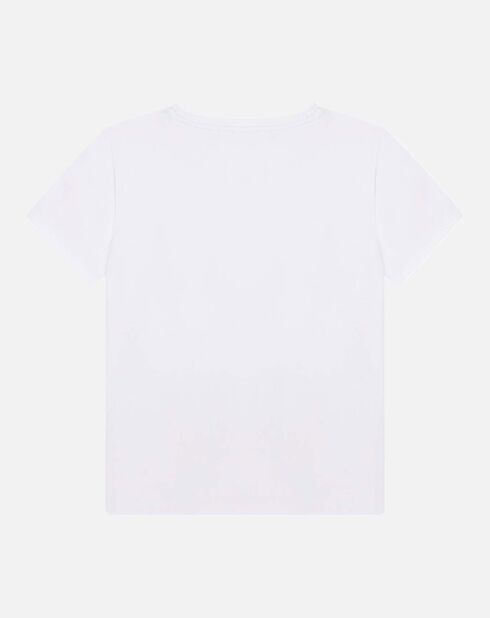 T-Shirt à motif en Coton Bio blanc