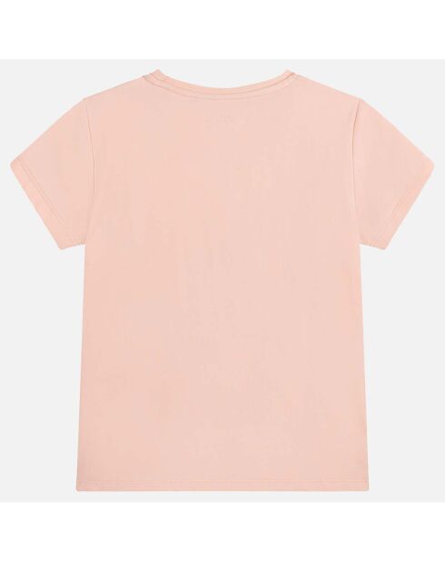 T-Shirt à motif en Coton Bio rose pastel