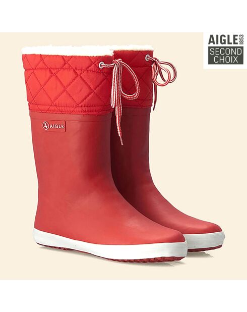 Bottes Giboulee High Cut rouge/blanc