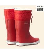 Bottes Giboulee High Cut rouge/blanc