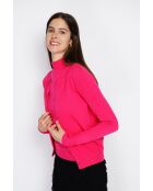 Pull en Cachemire mélangé Sophia col cheminée fushia