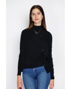 Pull en Cachemire mélangé Sophia col cheminée noir