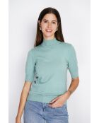 Pull en Cachemire mélangé Sophia col cheminée jade