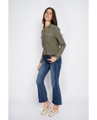 Gilet en Cachemire mélangé Leila kaki